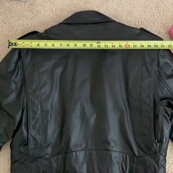 Men’s Leather Biker Jacket - Picture 11 of 12